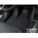 Alfa Romeo Giulia Floor Liner Set - Black w/ Black Stitching - RWD